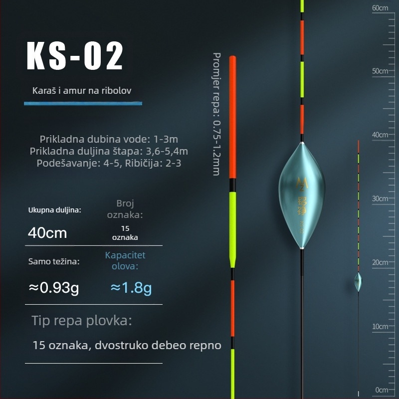 Mingzheng Nano pluta za vertikalni drift – visoka osjetljivost za karpa i šarana, konkurentni plovak