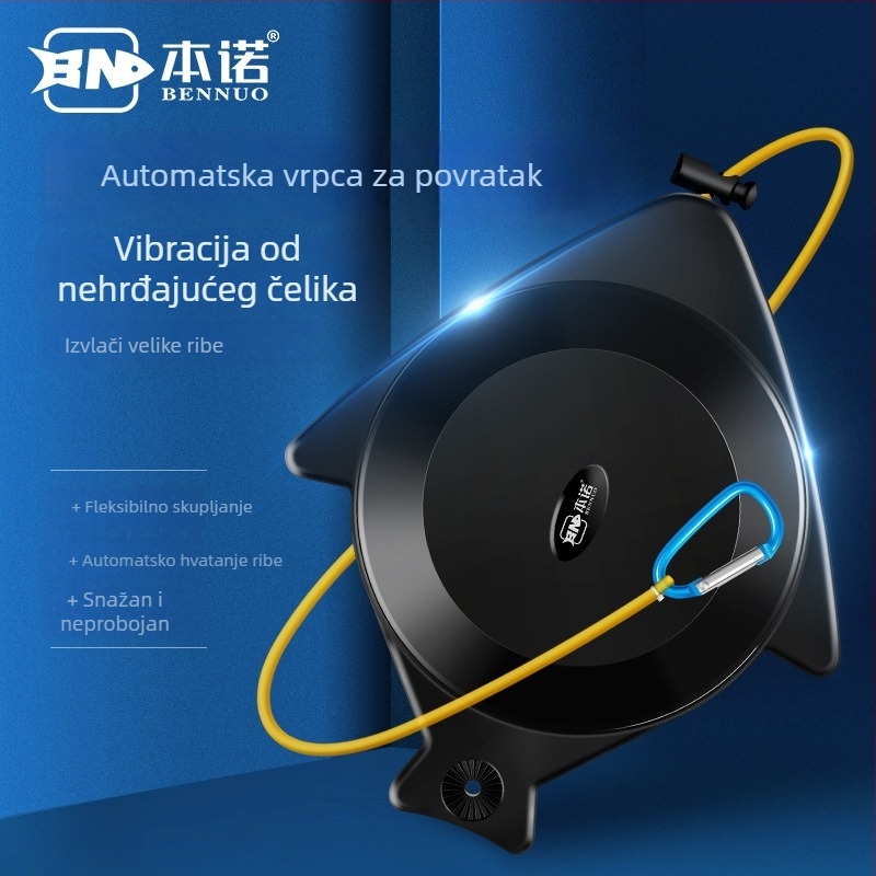 Benno automatska povlačna zaštitna užad za štap i kutiju za ribolov – ABS, teleskopski dizajn, protiv klizanja