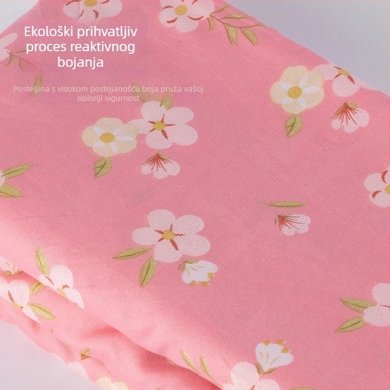 Navlaka za pokrivač od poliester-pamučnog materijala, reaktivni otisak i boje, prilagodljivi uzorci (pruge, srca, geometrija, crtani likovi, biljke)
