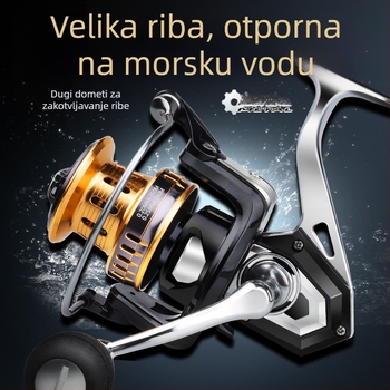 Hasda ribolovni kolut, potpuno metalna konstrukcija, otporan na morsku vodu, dugi domet, model 10000