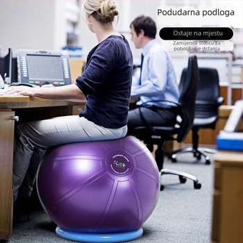 Joga lopta, silikon, ne napuhuje se, za jogu i fitness