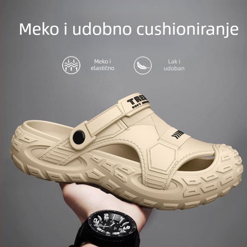 Muške EVA sandale, prozračne, otporne na miris, protuklizne, EVA gornji dio i potplat, slip-on, za vodene aktivnosti