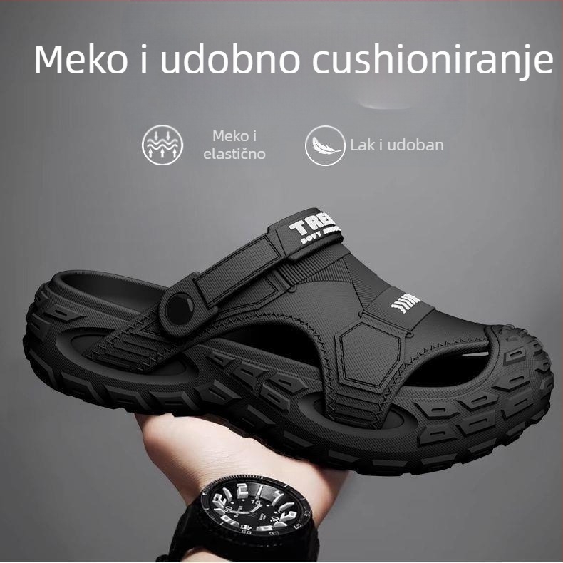 Muške EVA sandale, prozračne, otporne na miris, protuklizne, EVA gornji dio i potplat, slip-on, za vodene aktivnosti