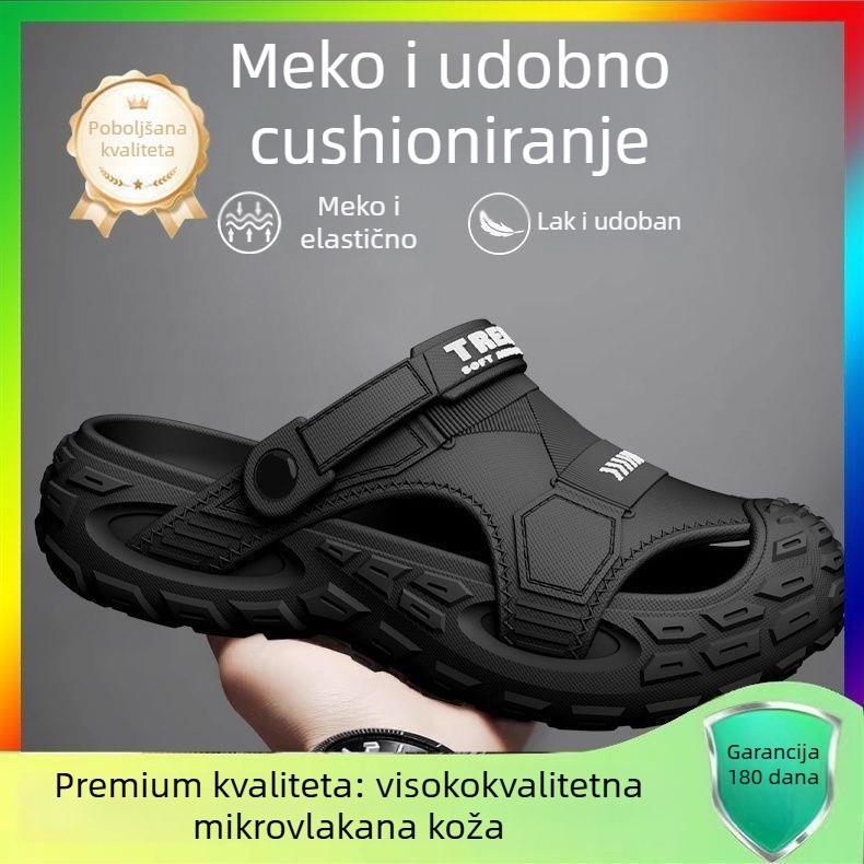 Muške EVA sandale, prozračne, otporne na miris, protuklizne, EVA gornji dio i potplat, slip-on, za vodene aktivnosti