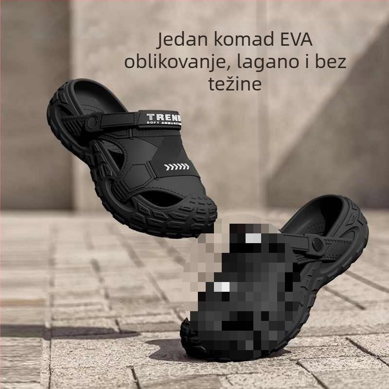 Muške EVA sandale, prozračne, otporne na miris, protuklizne, EVA gornji dio i potplat, slip-on, za vodene aktivnosti