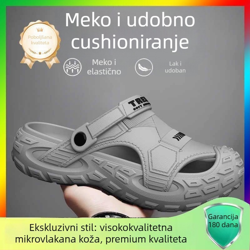 Muške EVA sandale, prozračne, otporne na miris, protuklizne, EVA gornji dio i potplat, slip-on, za vodene aktivnosti