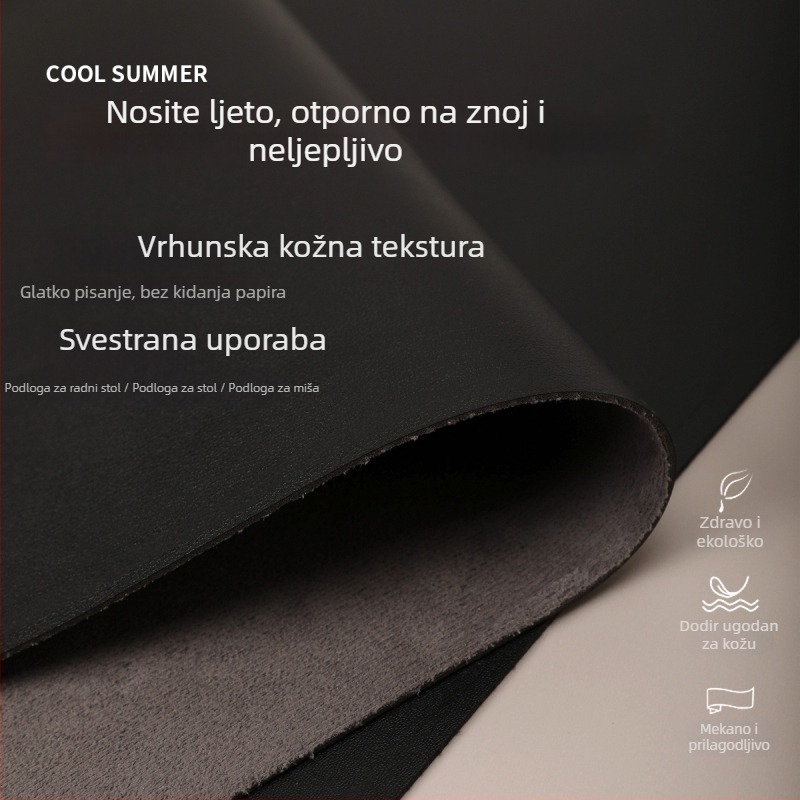 Crna PU kožna podloga za stol za šminkanje, mat završna površina, zaštitna podloga za stol, nordijski stil