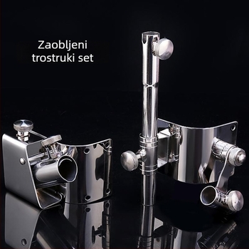 Pribor za kutiju za pecanje – trodjelni set od debele nehrđajućeg čelika insert-type, uključuje turret stand, stand za posudicu mamaca, stojak za zaštitu riba i stalak za kišobran. Brend: Other; Materijal: Other