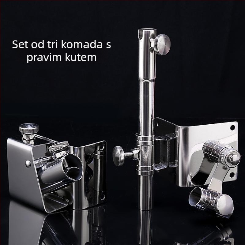 Pribor za kutiju za pecanje – trodjelni set od debele nehrđajućeg čelika insert-type, uključuje turret stand, stand za posudicu mamaca, stojak za zaštitu riba i stalak za kišobran. Brend: Other; Materijal: Other