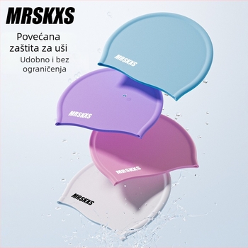 Silikonska kapa za plivanje za odrasle, materijal: silikon, pogodna za plivanje i plivanje u plićaku.