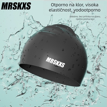 Silikonska kapa za plivanje za odrasle, materijal: silikon, pogodna za plivanje i plivanje u plićaku.