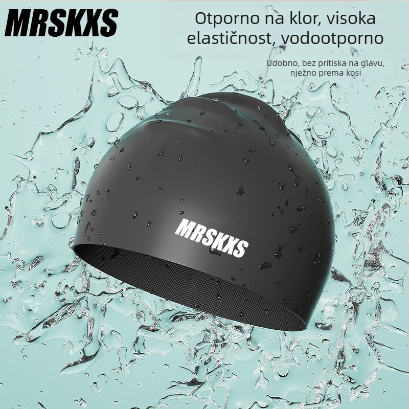 Silikonska kapa za plivanje za odrasle, materijal: silikon, pogodna za plivanje i plivanje u plićaku.