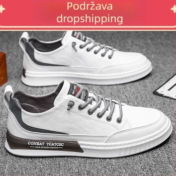 Muške skate tenisice od dvostruke kože, oštar vrh, niski gornji dio, gumeni potplat, PU uložak