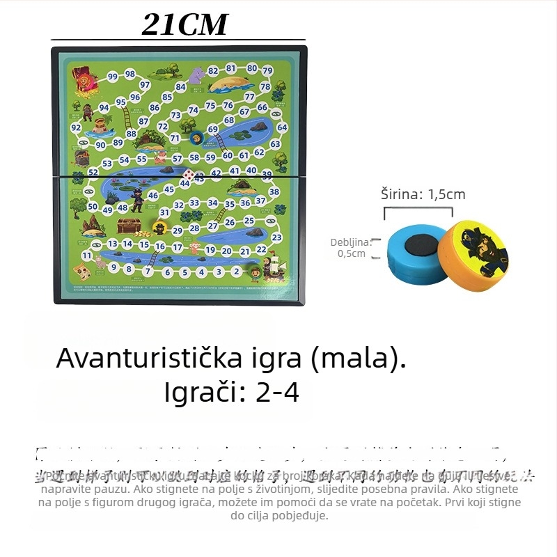 Magnetska avanturistička društvena igra za djecu – edukativna puzzle igra, Le zai, plastika