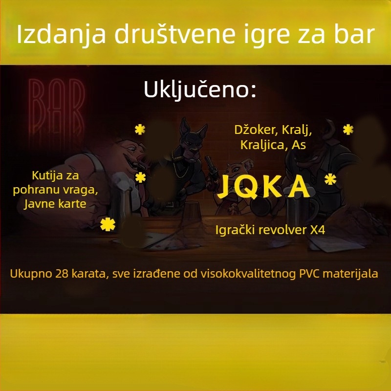 Društvena igra s poker kartama, fizička offline verzija, za uzrast 14+