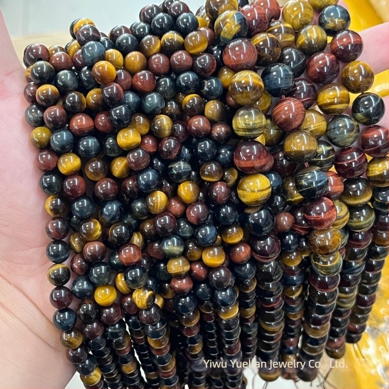 Prirodne tigrovo oko perle, 10 mm okrugle perle za DIY nakit, žute tigrovo oko – poluproizvodi