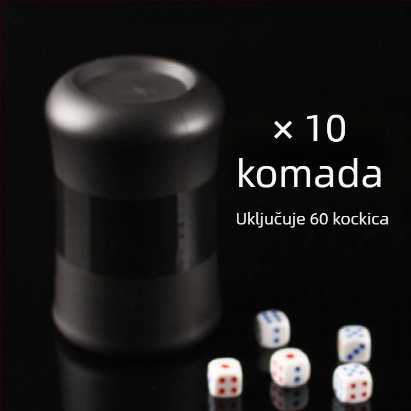 Set čašica za kockice, melamin, 10 kom., 1 mm kockice