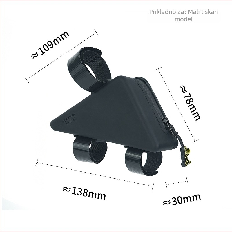 Trokutna biciklistička torba za Brompton okvir – poliesterska, kapacitet oko 500 ml, marka Mummy, model Medium
