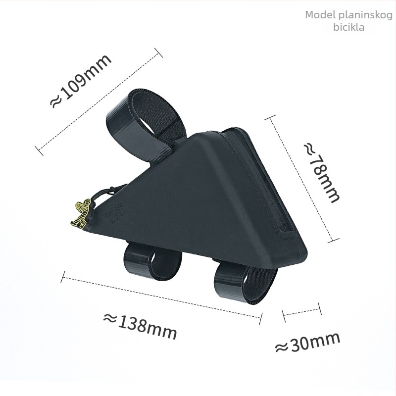 Trokutna biciklistička torba za Brompton okvir – poliesterska, kapacitet oko 500 ml, marka Mummy, model Medium