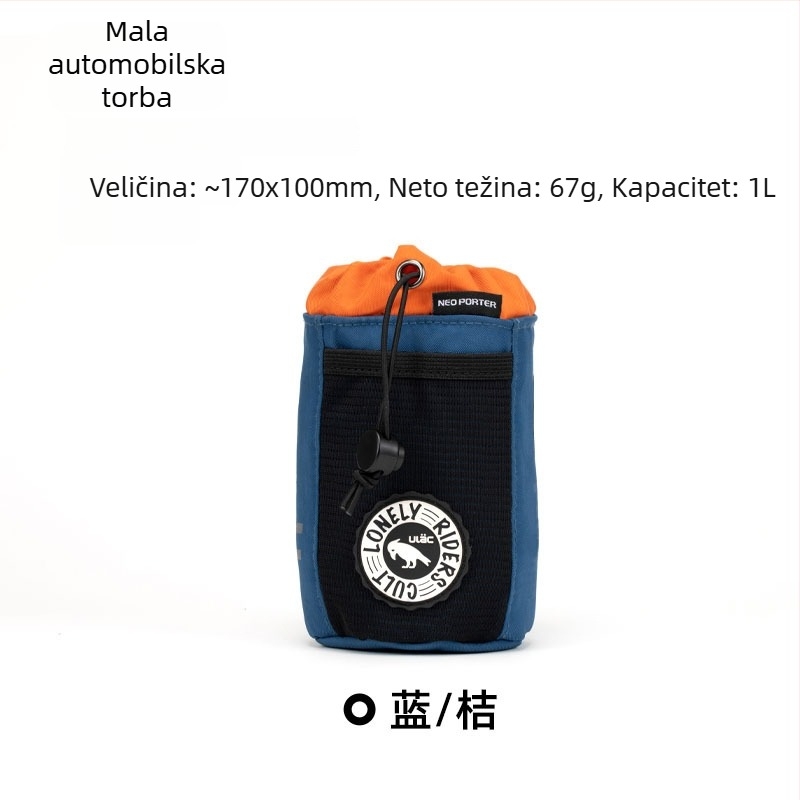 Torba za bicikl s izoliranim držačem za bocu vode, platnena, kapacitet 1L/1,1L, modeli PB1/PB4, prednje ramno skladištenje