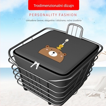 Han Pi Bear torba za košaricu električnog bicikla s prednjim vodootpornim pokrovom