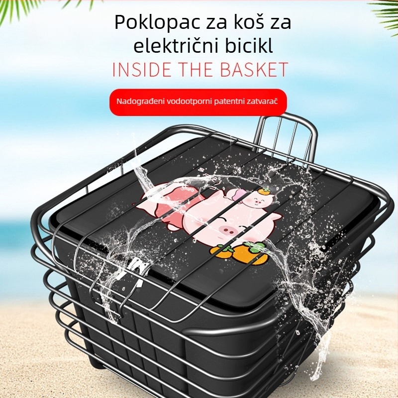 Han Pi Bear torba za košaricu električnog bicikla s prednjim vodootpornim pokrovom