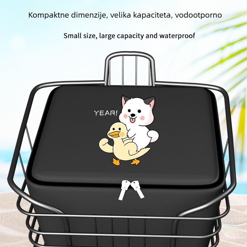 Han Pi Bear torba za košaricu električnog bicikla s prednjim vodootpornim pokrovom