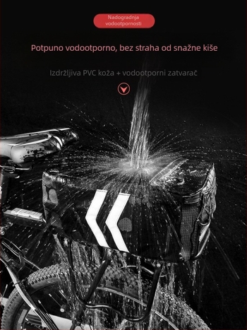 Stražnja torba za bicikl za električni bicikl, 9 L, model 985, materijal svila s cvjetnim uzorkom, bez podstavke