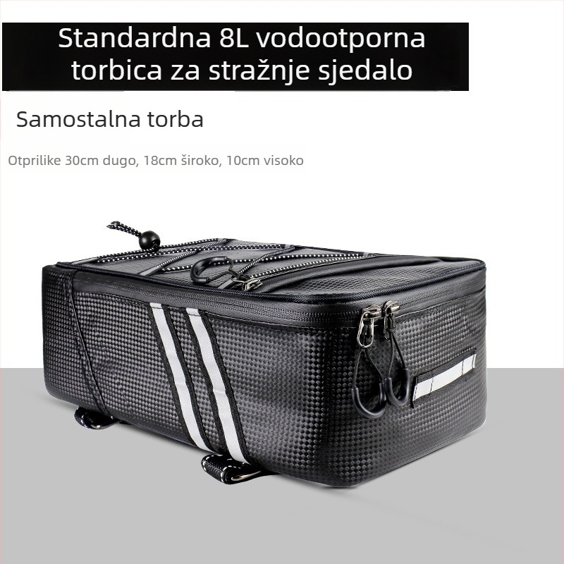 Stražnja torba za bicikl za električni bicikl, 9 L, model 985, materijal svila s cvjetnim uzorkom, bez podstavke