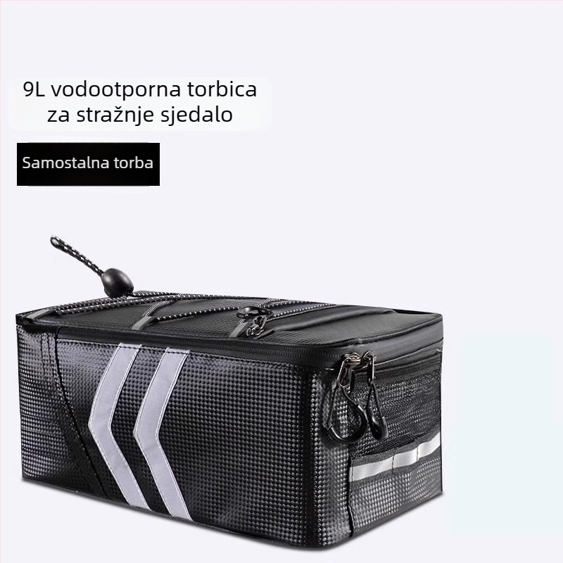 Stražnja torba za bicikl za električni bicikl, 9 L, model 985, materijal svila s cvjetnim uzorkom, bez podstavke