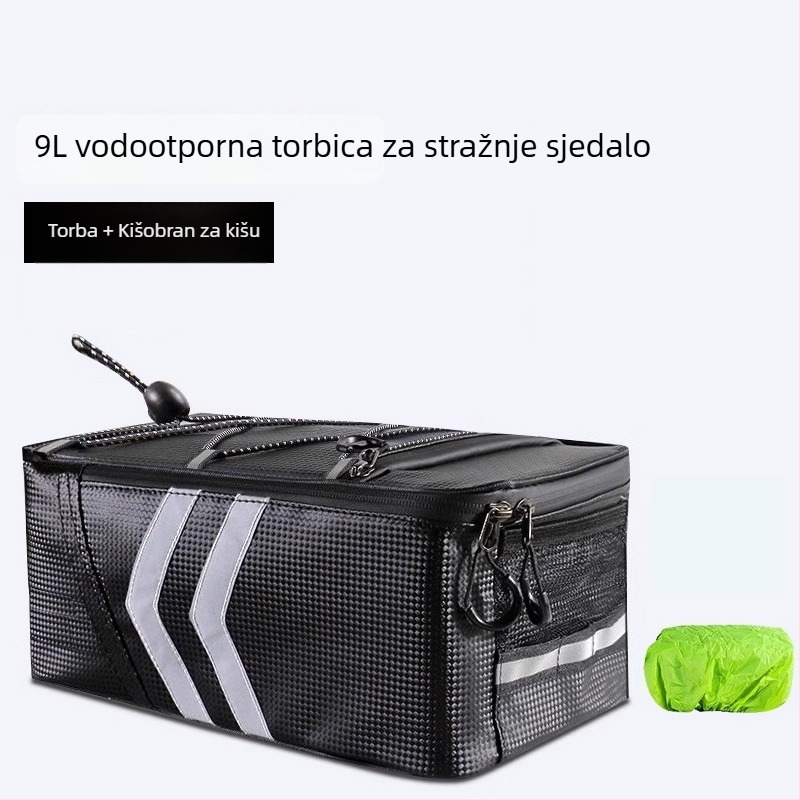 Stražnja torba za bicikl za električni bicikl, 9 L, model 985, materijal svila s cvjetnim uzorkom, bez podstavke