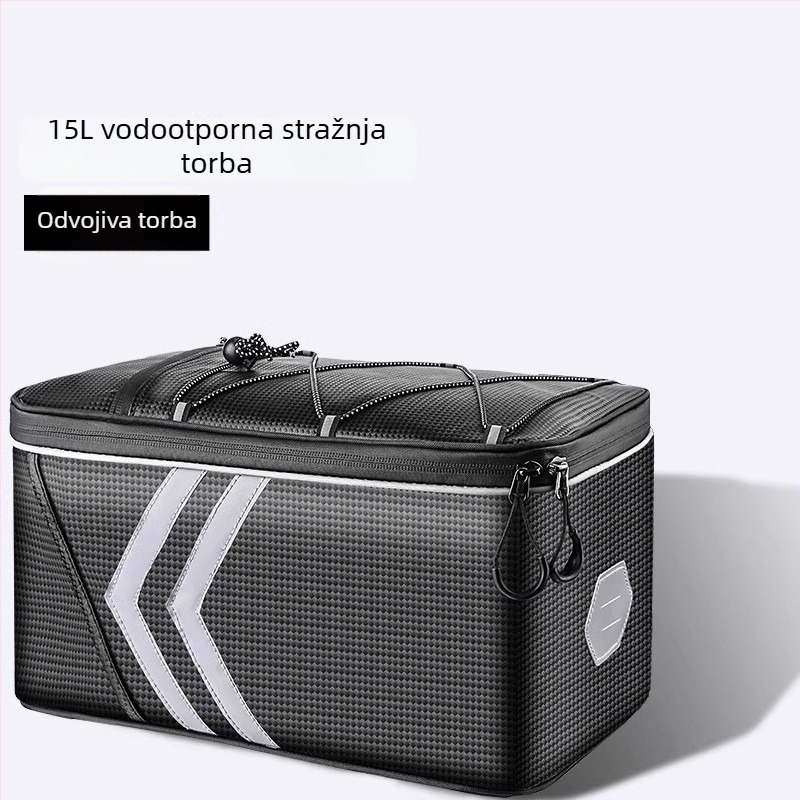 Stražnja torba za bicikl za električni bicikl, 9 L, model 985, materijal svila s cvjetnim uzorkom, bez podstavke