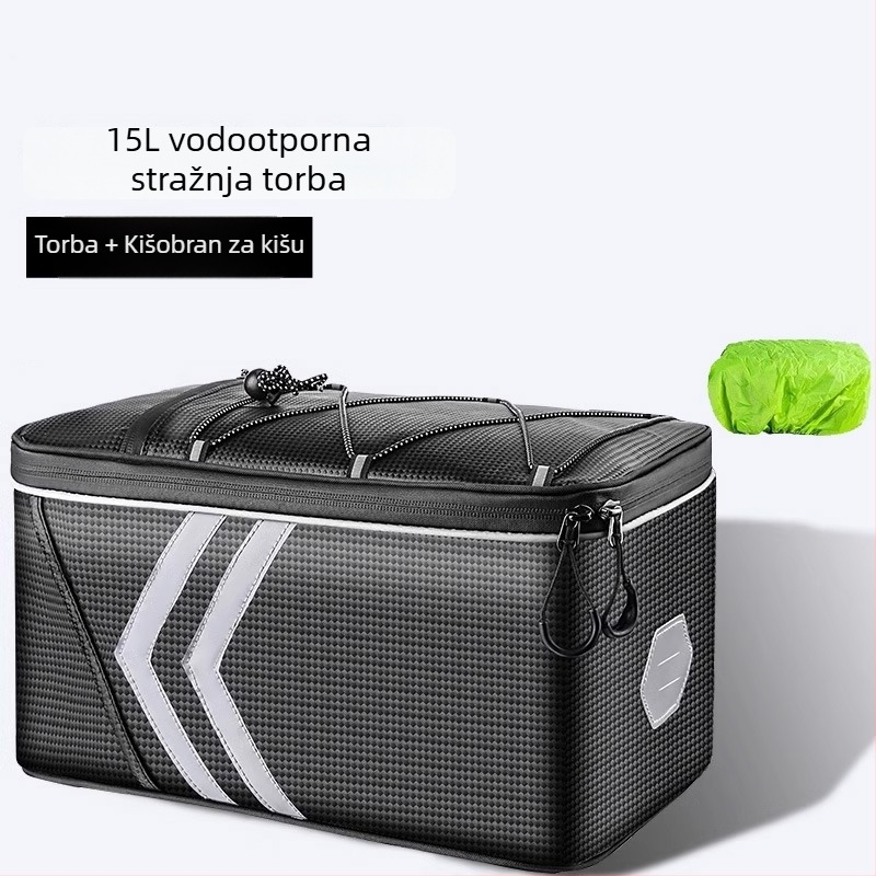 Stražnja torba za bicikl za električni bicikl, 9 L, model 985, materijal svila s cvjetnim uzorkom, bez podstavke