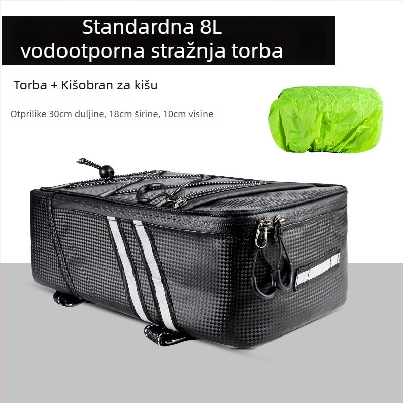 Stražnja torba za bicikl za električni bicikl, 9 L, model 985, materijal svila s cvjetnim uzorkom, bez podstavke