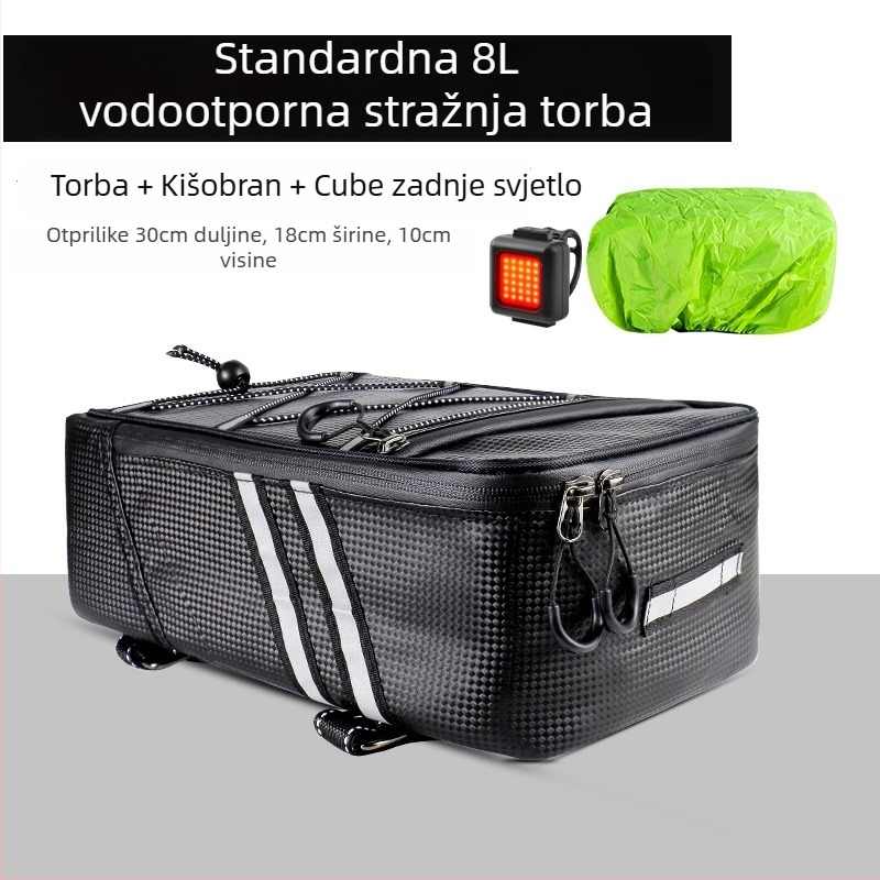 Stražnja torba za bicikl za električni bicikl, 9 L, model 985, materijal svila s cvjetnim uzorkom, bez podstavke