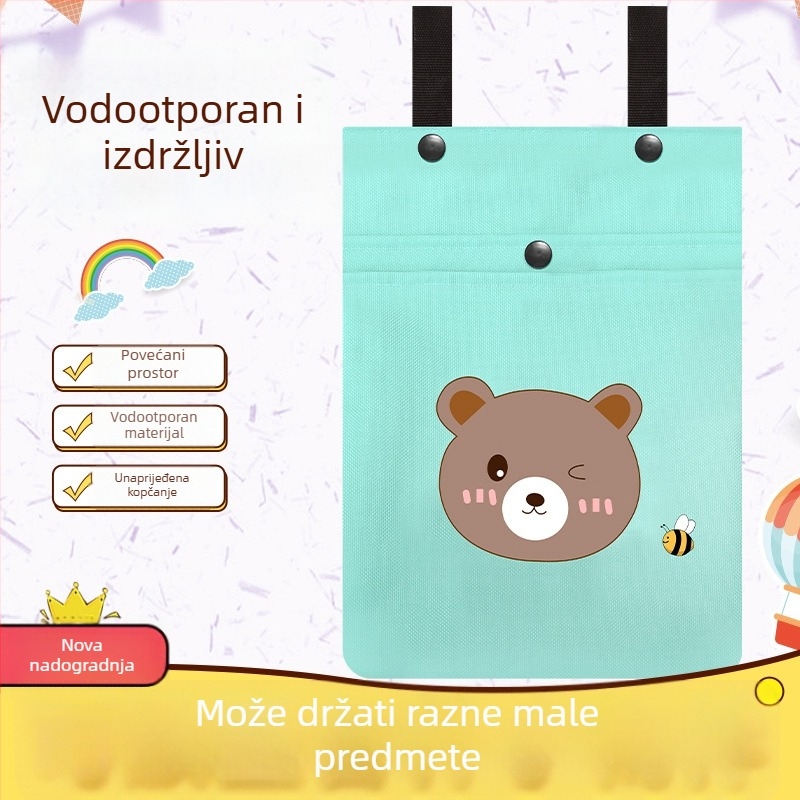 Prednja torba za bateriju za električni bicikl, poliesterska, s poklopcem