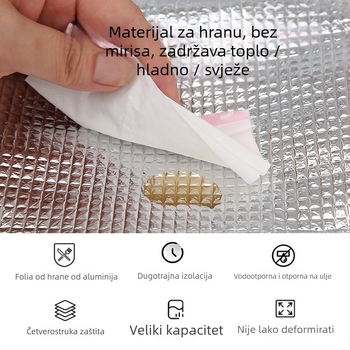 BNRU Korejskog stila torba za ručak s izolacijom, vodootporna, moderan minimalistički stil, model 006