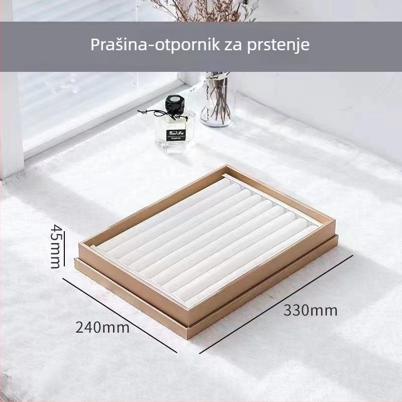 TPR pladanj za izlaganje nakita, dvostruki sloj, s poklopcem, ženski stil, za prstene, narukvice i lančiće