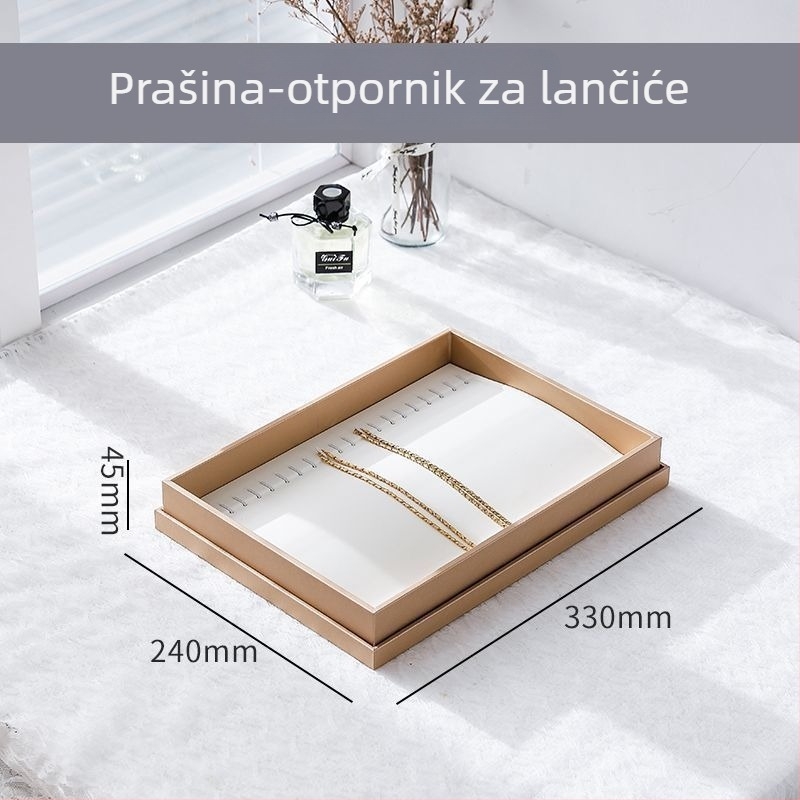 TPR pladanj za izlaganje nakita, dvostruki sloj, s poklopcem, ženski stil, za prstene, narukvice i lančiće
