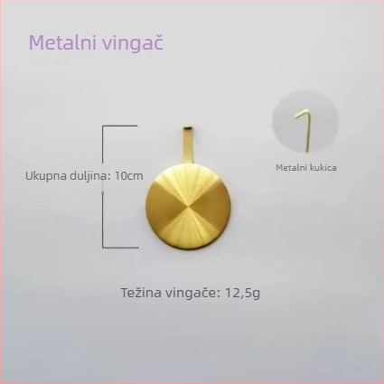 Zidni sat s kvarcnim mehanizmom i pendulom – kućište i brojčanik od smole, napajanje na baterije, za dnevni boravak