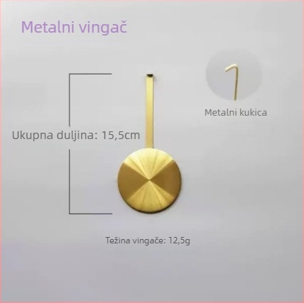 Zidni sat s kvarcnim mehanizmom i pendulom – kućište i brojčanik od smole, napajanje na baterije, za dnevni boravak