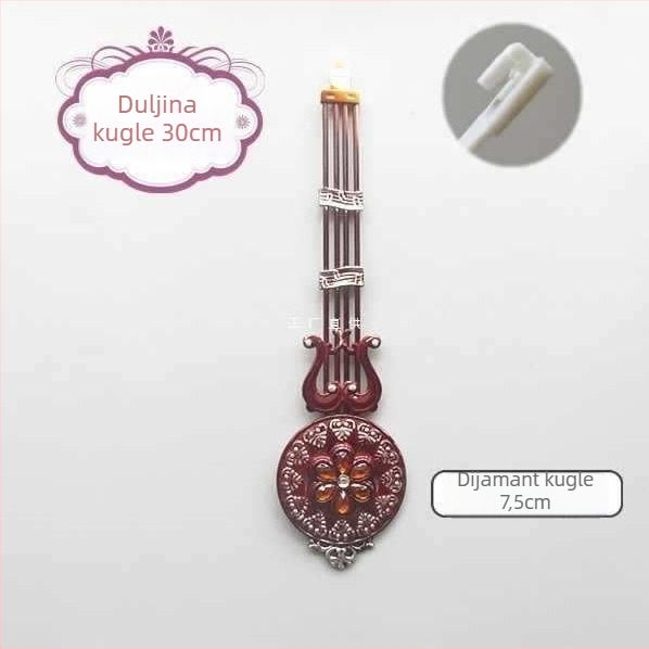 Zidni sat s kvarcnim mehanizmom i pendulom – kućište i brojčanik od smole, napajanje na baterije, za dnevni boravak