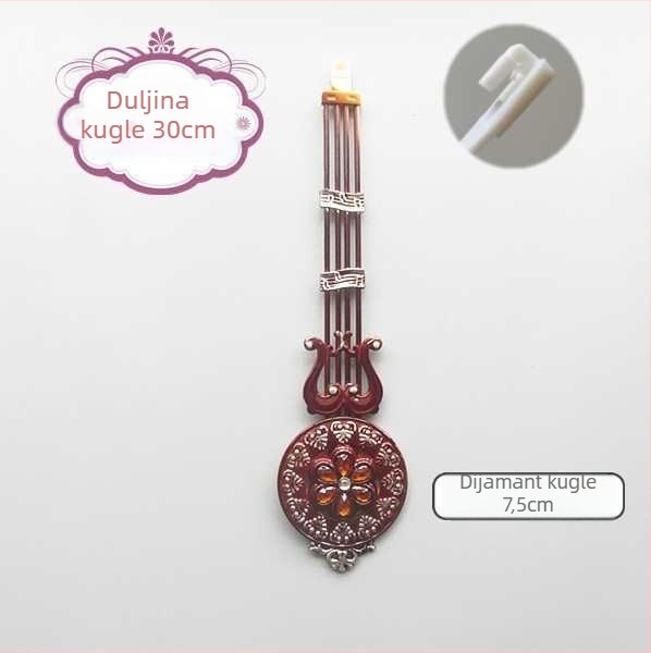 Zidni sat s kvarcnim mehanizmom i pendulom – kućište i brojčanik od smole, napajanje na baterije, za dnevni boravak