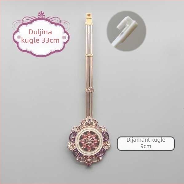 Zidni sat s kvarcnim mehanizmom i pendulom – kućište i brojčanik od smole, napajanje na baterije, za dnevni boravak