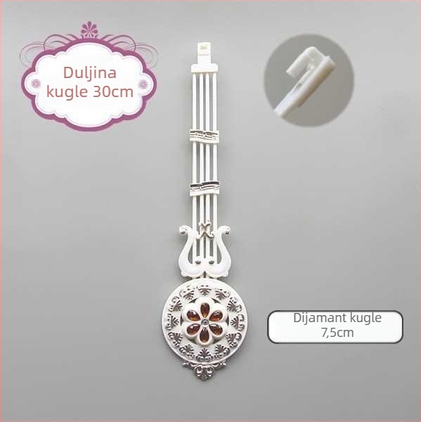 Zidni sat s kvarcnim mehanizmom i pendulom – kućište i brojčanik od smole, napajanje na baterije, za dnevni boravak