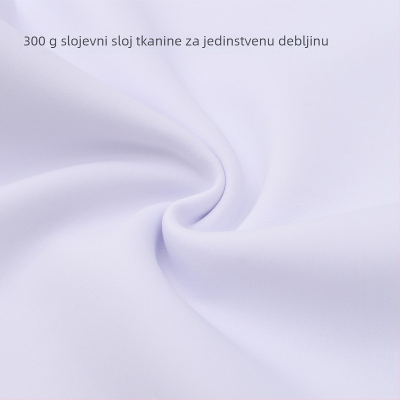 Plisirana navlaka za stolicu, elastična, debeli poliester, tkanina 300 g, težina proizvoda 500 g, s integriranim naslonom za leđa, hotelski banket stil