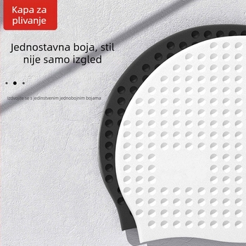 Silikonska kapa za plivanje s točkastim uzorkom, vodootporna, za odrasle