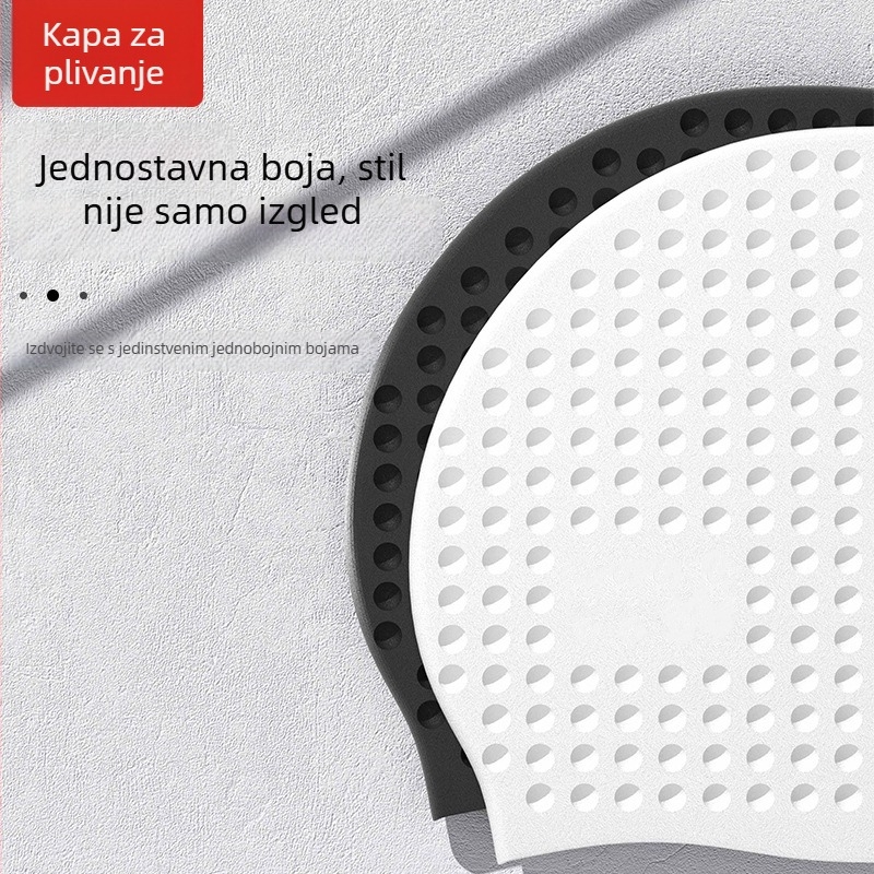 Silikonska kapa za plivanje s točkastim uzorkom, vodootporna, za odrasle