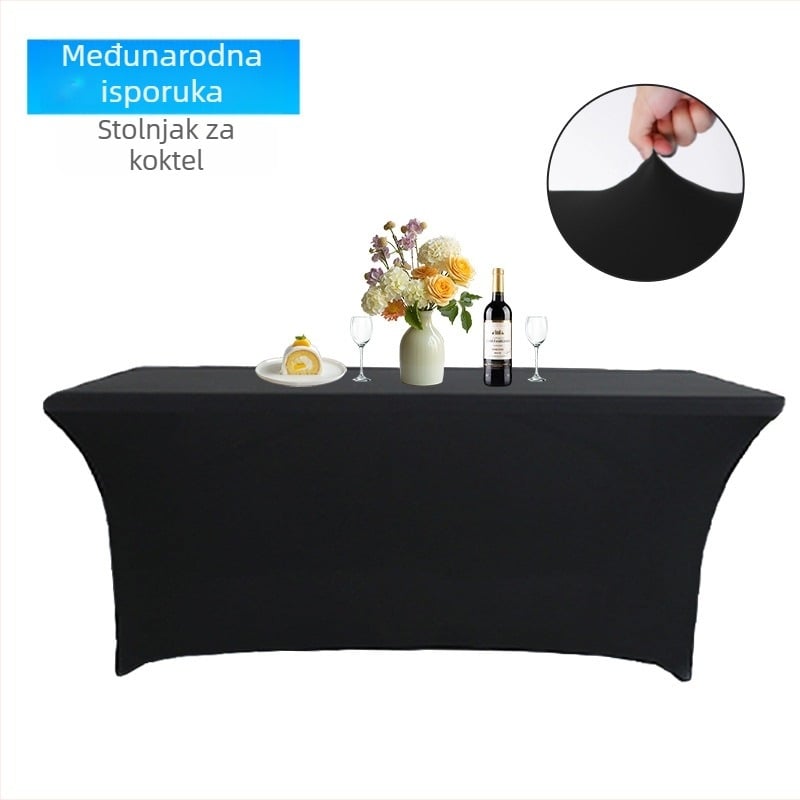 Stolnjak kvadratnog oblika, poliester, jednobojan, svadbeni/hotel stil