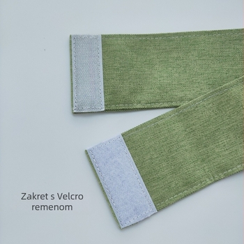 Platnene zavjese trake – par, Velcro zatvarač, bez bušenja, jednostavan modern stil, sintetičko vlakno
